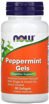 Now Foods Peppermint Gels, 90 Softgels