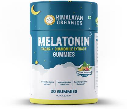 Vlado's Himalayan Organics Melatonin Tagar+Chamomile Extract Gummies | Sleep Faster & Longer