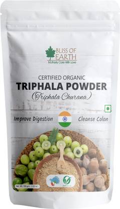 Bliss of Earth Organic Triphala Powder Churan Ayurvedic Herbal for Detox, Digestion & immunity