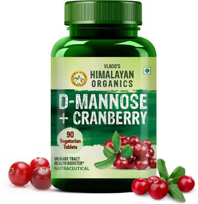 Vlado's Himalayan Organics D-MANNOSE + CRANBERRY Antioxidant Rich Supplement - 90 Tablets