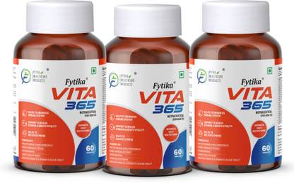 FYTIKA HEALTHCARE PRODUCTS Vita 365 Multivitamin Supports Immunity & Gut Health (Pack of 3)