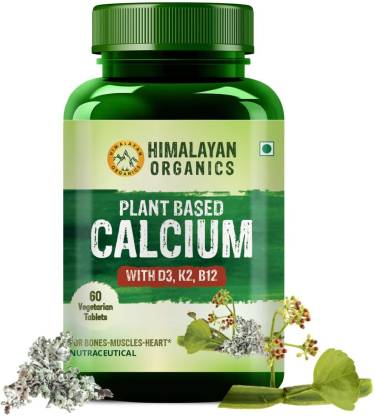 Himalayan Organics Plant Based Calcium Complex - Best Whole Food Supplement for Bone Health