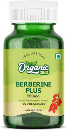 Organic Zing Berberine Plus with Berberine HCL | Ideal for Immune Support, 500mg