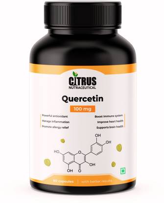 CITRUS NUTRACEUTICAL Quercetin 100 mg Natural Bioflavonoid Supports Heart and Respiratory Health