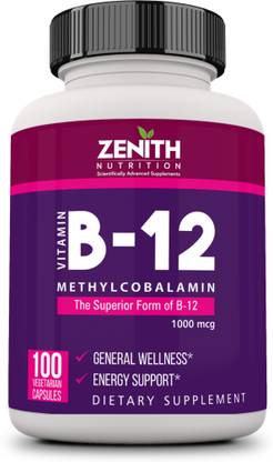Zenith Nutrition Nutrition Methyl Cobalamin-1000mcg Lab tested