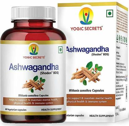 YOGIC SECRETS by Ashwagandha Boosts Immunity & Energy, Restful Sleep,
