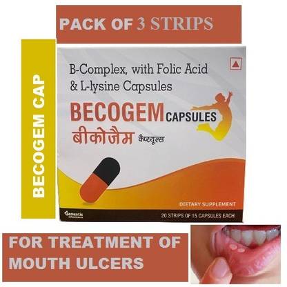 gementis BECOGEM CAPSULE SAME AS BECOSULES FOR TREATING MOUTH ULCERS (3*15CAPS)