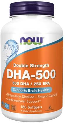 Now Foods DHA -500 (500 DHA/250 EPA) 180 Softgels