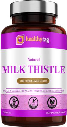 Healthy Tag Milk thistle for liver support and liver detox Tablets (G118)