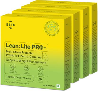 SETU Lean Lite Pro+ Gut Health Powder - Prebiotic & Probiotic to Boost Metabolism