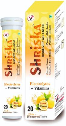 Shriska Electrolyte Effervescent Tablets | Best for Instant Hydration & Energy Reload
