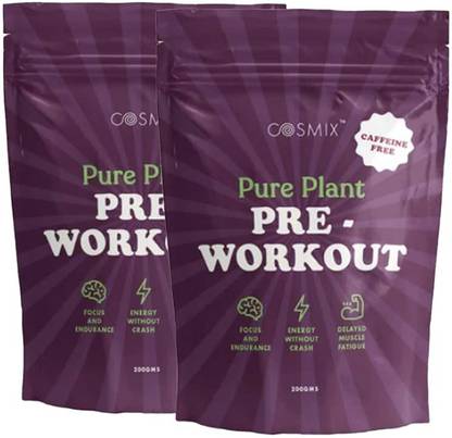 COSMIX Pure Plant Pre-Workout|For Caffeine-Free Energy&Endurance|For Muscle Recovery