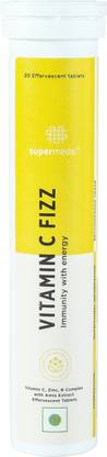 Supermeds Vitamin C Fizz | Effervescent Tablets | Fast Acting | Immunity + Energy