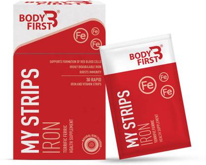 BodyFirst My Strips - Iron with Microencapsulated Iron (AB-Fortis), 30 Strips, Kiwi