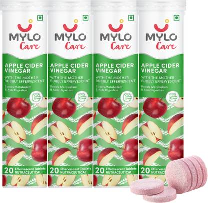 MYLO Care Apple Cider Vinegar Effervescent Tablet with mother for weight loss