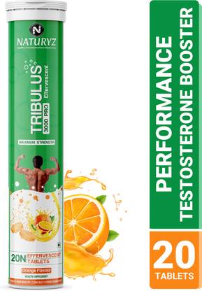 NATURYZ Tribulus 3000 Pro Performance Testosterone Booster Supplement for Men
