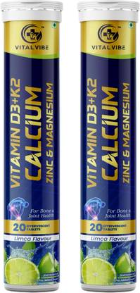 VITAL VIBE Calcium D3 K2 Tablets – Strong Bones, Joints & Immunity Support, Sugar-Free