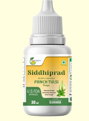 Siddhiprad Panch Tulsi Drops - Prevent Respiratory Disease - Immunity Booster - Smooth Skin