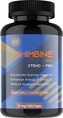 Vitaminhaat Yohimbine HCL 5 Mg Xtend Pro 60 Veg Capsules
