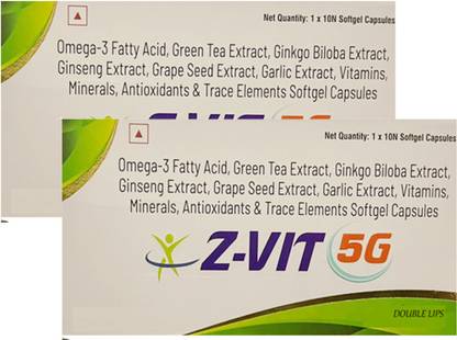 DOUBLE LIPS Omega-3 Fatty Acid Vitamins , Minerals , Antioxidants Softgel Capsules 10*2