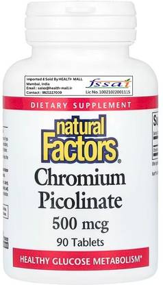 Natural Factors Chromium Picolinate, 500 mcg, 90 Tablets