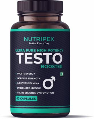 Nutripex Testo Booster Supplement for Men with Shilajeet , Safed Musli 60 Capsules