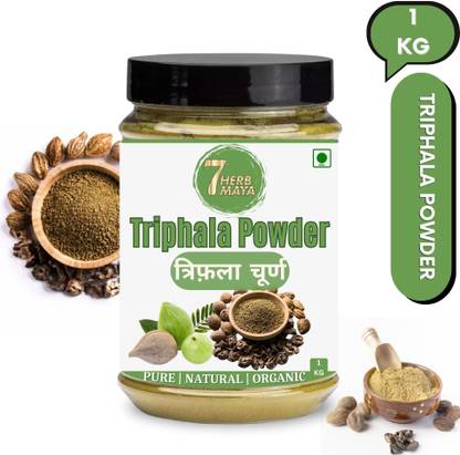 7Herbmaya Triphala Powder - Organic Haritaki, Bibhitaki and Amalaki 100% Pure & Natural
