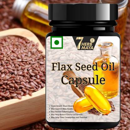 7Herbmaya Flaxseed Extract Tablets | Flax Seed Oil Capsule Rich Source of Omega 3, 6 & 9