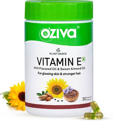 OZiva Plant Based Vitamin E, with Sunflower, Aloe vera & Argan oil, for Face & Hair