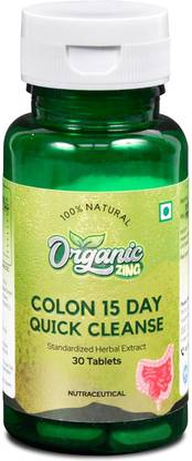 Organic Zing 15 Day Quick Colon Cleanse -Natural Cleansing Formula made with Aloe Vera powder