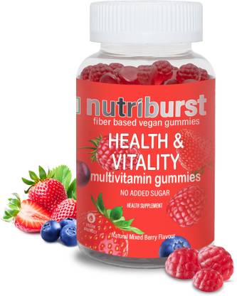 Nutriburst Health & Vitality Multivitamin Gummies to Boost Energy Metabolism (Sugar-free)