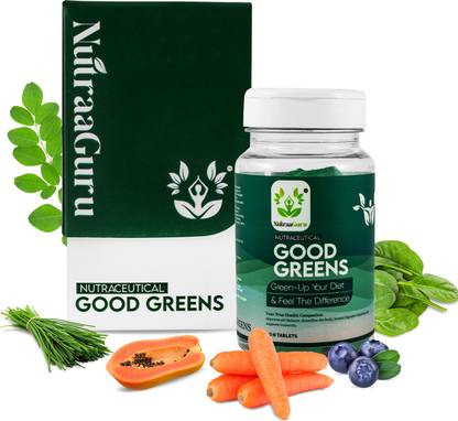NutraaGuru Moringa Tablet, Daily Greens, Spirulina Powder, Fiber Supplement