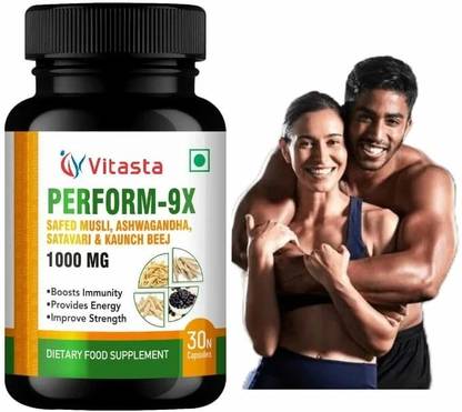VITASTA More Power Safed Musli, Ashwagandha, Satavari & Kaunch Beej