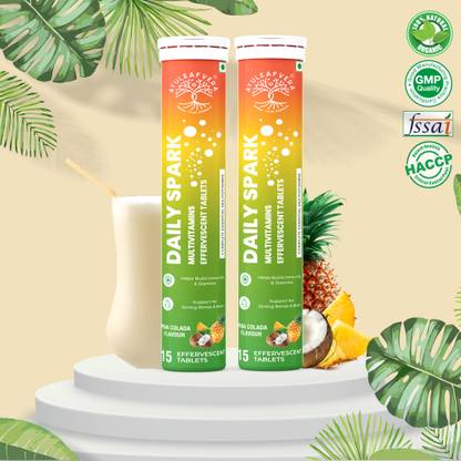 Ayuleafvera Daily Spark – Multivitamins for Active Mind & Strong Body | Pina Colada
