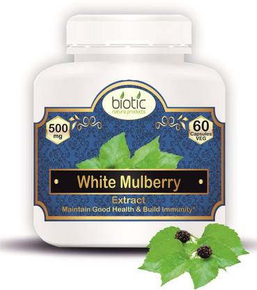 biotic White Mulberry Leaf Extract 500mg - 60 Veg Capsules