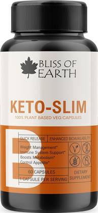 Bliss of Earth Keto Slim Weight Loss Pills, Keto Diet Safe, 100% Natural Fat Burner