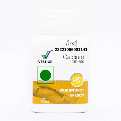 VESTlGE Vestige Calcium Tablets for Joint Pains, Bone Health & Cervical Pains, 100 Count