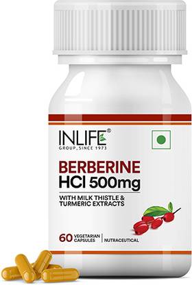 INLIFE Berberine HCL 500mg with Milk Thistle & Turmeric | Glucose Metabolism