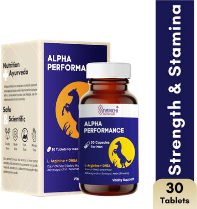 namchi nutricare Alpha Performance Testosterone Booster For Men With L Arginine, DHEA & 7 Herbs