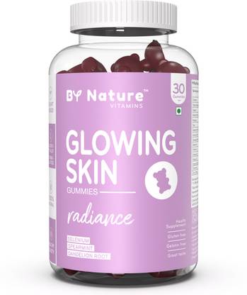 By Nature Glowing Skin Gummies with Selenium, Spearmint & Dandelion Root (30-Day Pack)