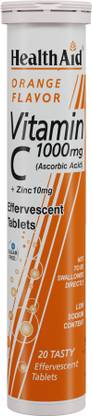 HealthAid Vitamin C 1000mg (Orange) - 20 Effervescent Tablets