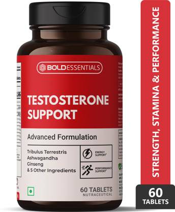 BOLDESSENTIALS Testosterone Booster For Men, Testo Booster Power Support Tablets Supplement