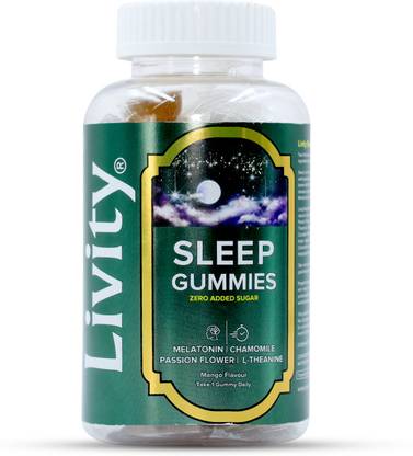 Livity Sleep Gummies | Melatonin, Chamomile extract | Non-addictive & No added sugar