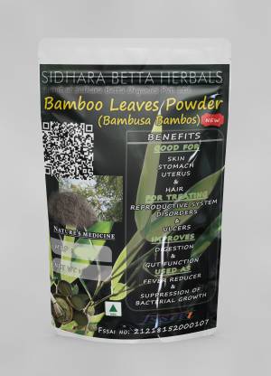 SIDHARA BETTA HERBALS Bamboo Leaves Powder | Bambusa Bambos Leaves Powder