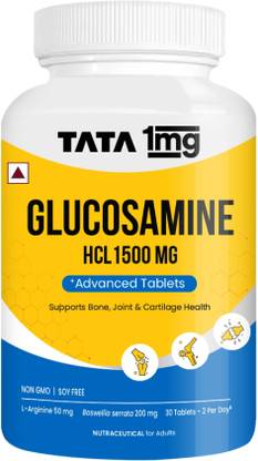 TATA 1mg Glucosamine HCL 1500 mg Tablets for Joint Health with Boswellia Serrata