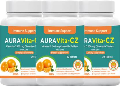 AURAVITA-C Vitamin-C with Zinc tablets : Immunity Booster