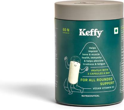 Keffy Vegan Vitamin D3 Capsules For All Rounded Support