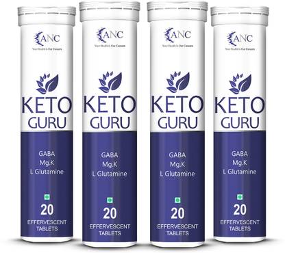 ANC Keto Guru 20 Tablets For Weight Loss Effervescent Water Soluble Pack Of 4