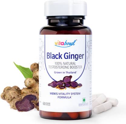 vitabowl Black Ginger Testosterone Booster for Energy, Performance & Improve Vitality