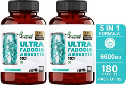 Humming Herbs Ultra Fadogia Agrestis| Tongkat Ali, Maca Root| Natural Energy & Vitality Boost